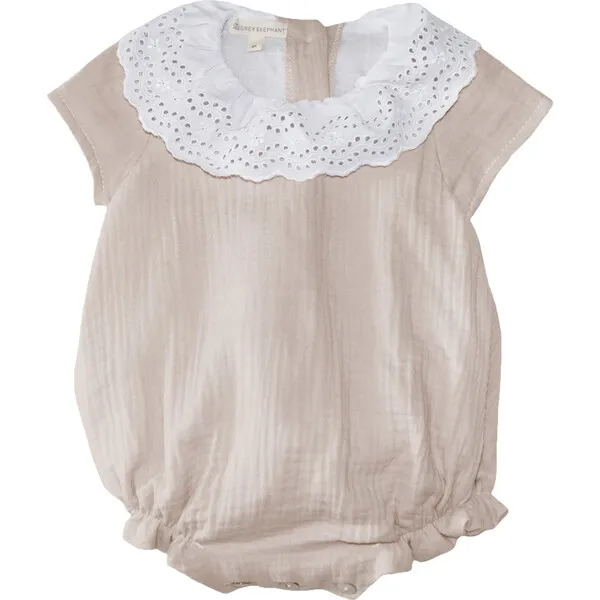 Grey Elephant Emilia Romper, Beige