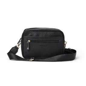 Harper Cross Body Bag || Black Pebble