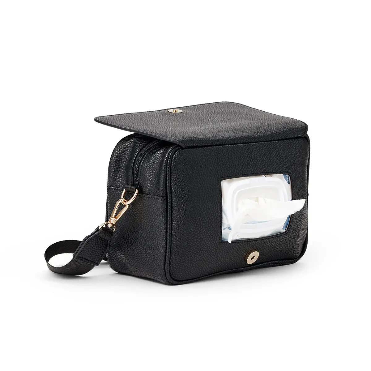 Harper Cross Body Bag || Black Pebble