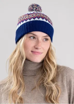 Hattie Lambswool Bobble Beanie