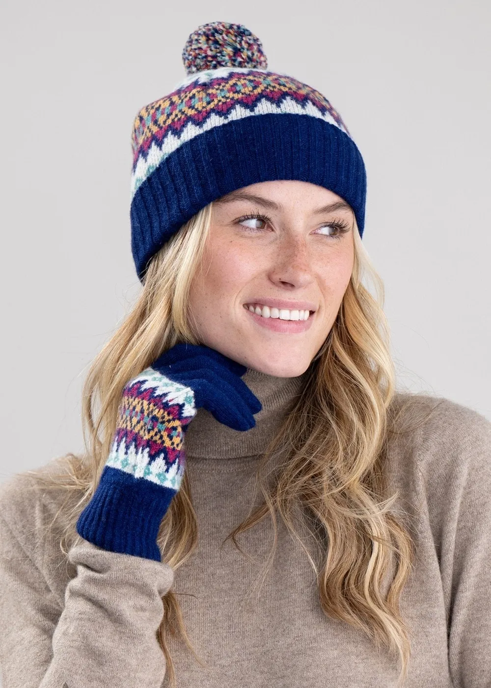 Hattie Lambswool Bobble Beanie