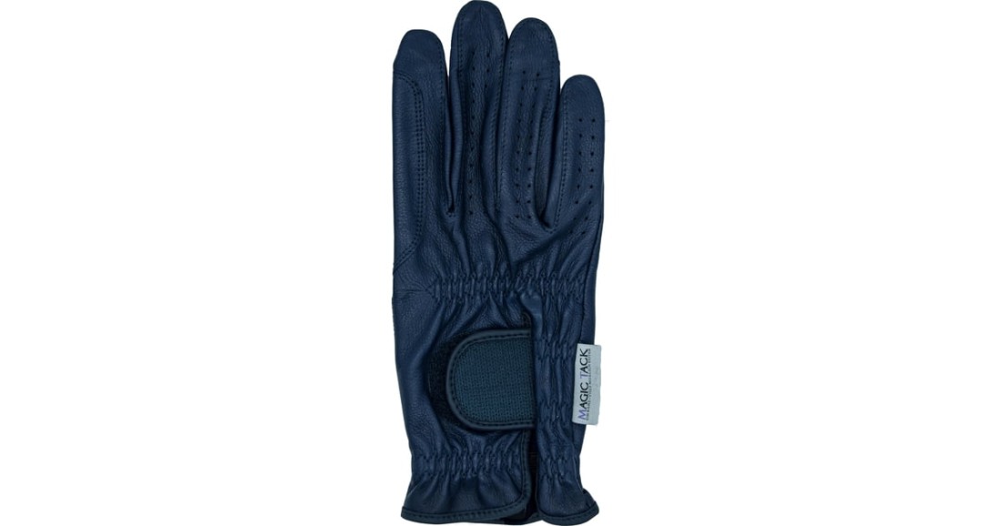 Haukeschmidt ' a touch of Magic Tack' riding gloves Crystal fabric Navy