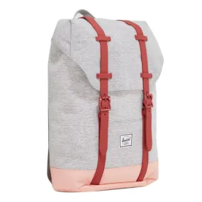 Herschel Retreat Youth Light Grey Red Backpack