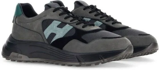 Hogan Hyperlight panelled leather sneakers Grey