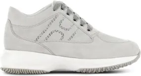 Hogan Interactive crystal-embellished sneakers Grey