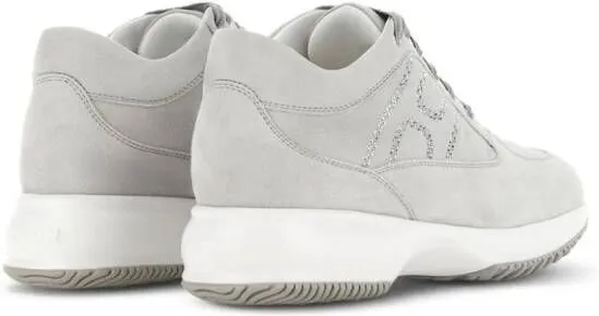 Hogan Interactive crystal-embellished sneakers Grey