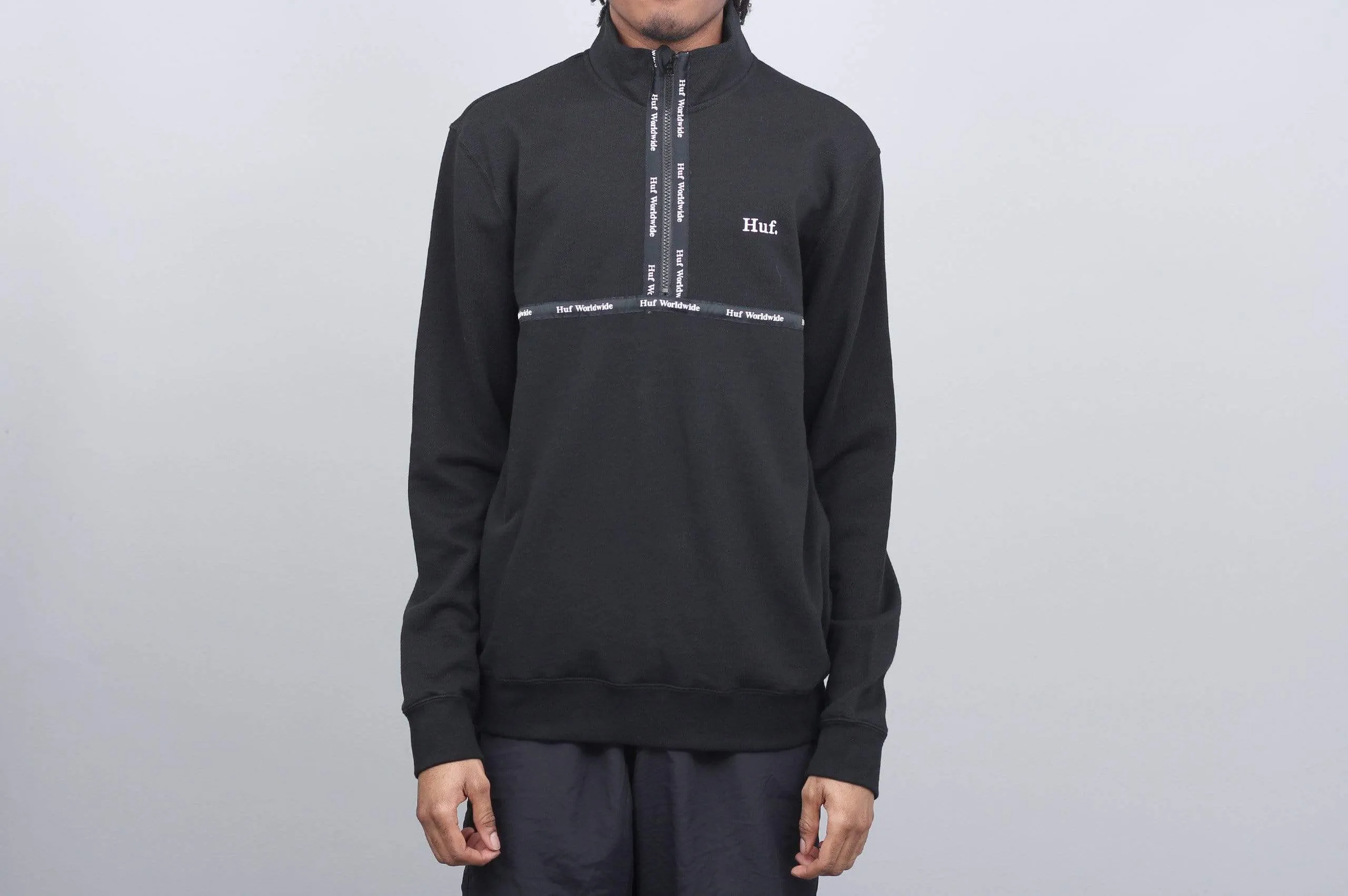 HUF Midtown Half Zip Fleece Black