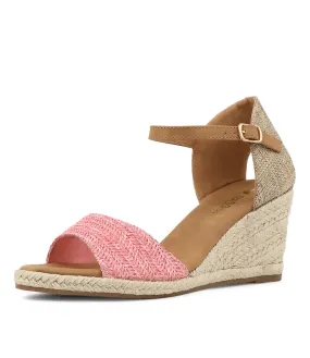 I LOVE BILLY Tamale Pink Syn Raffia Sandals