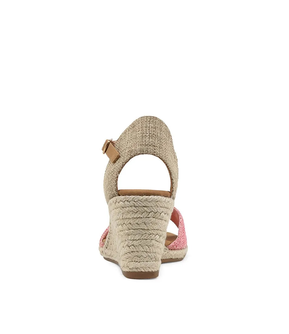 I LOVE BILLY Tamale Pink Syn Raffia Sandals