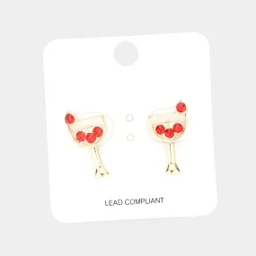 iLLASPARKZ Stone Embellished Cocktail Stud Earrings