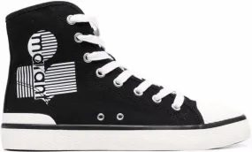 ISABEL MARANT ribbed-toe cap high-top sneakers Black