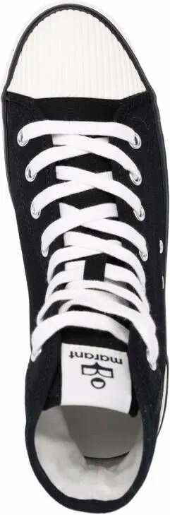 ISABEL MARANT ribbed-toe cap high-top sneakers Black