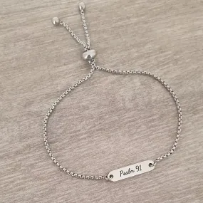 Jayda Personalized Bar Stainless Steel bracelet, Adjustable Size (READY IN 3 DAYS!)