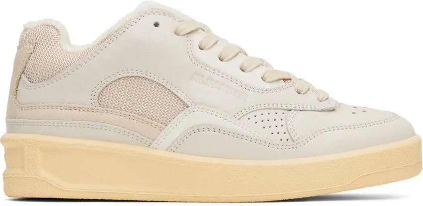 Jil Sander Gray Low-Top Sneakers