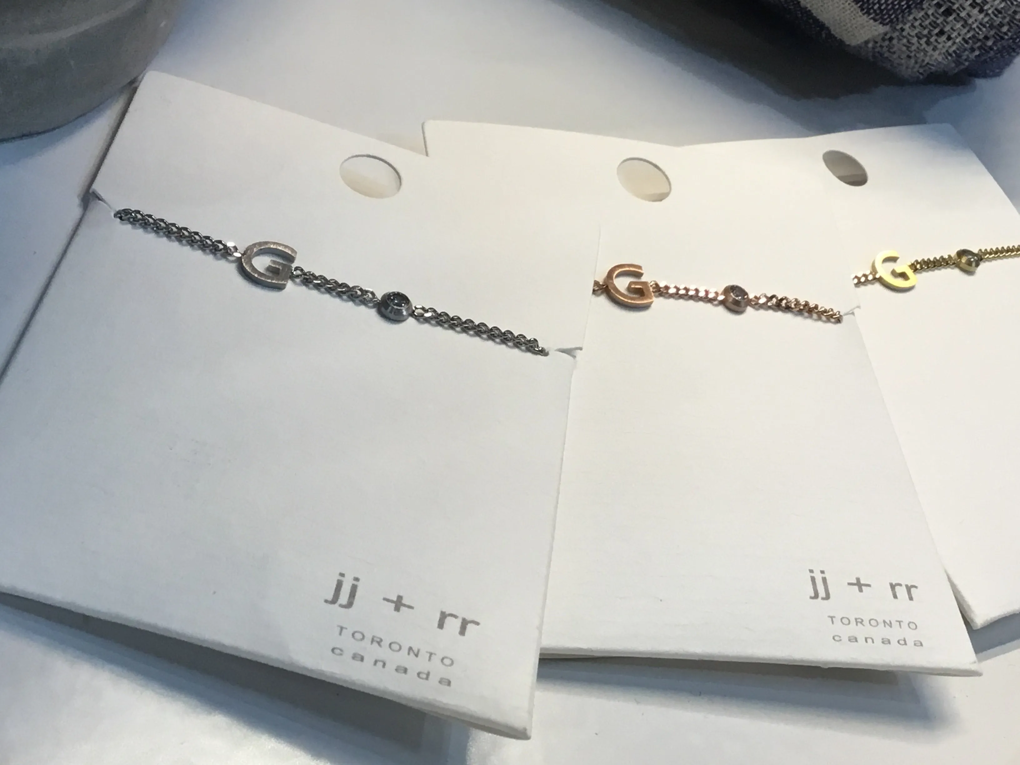 jj+rr - Monogram Bracelet (upper case initial)  Stainless Steel