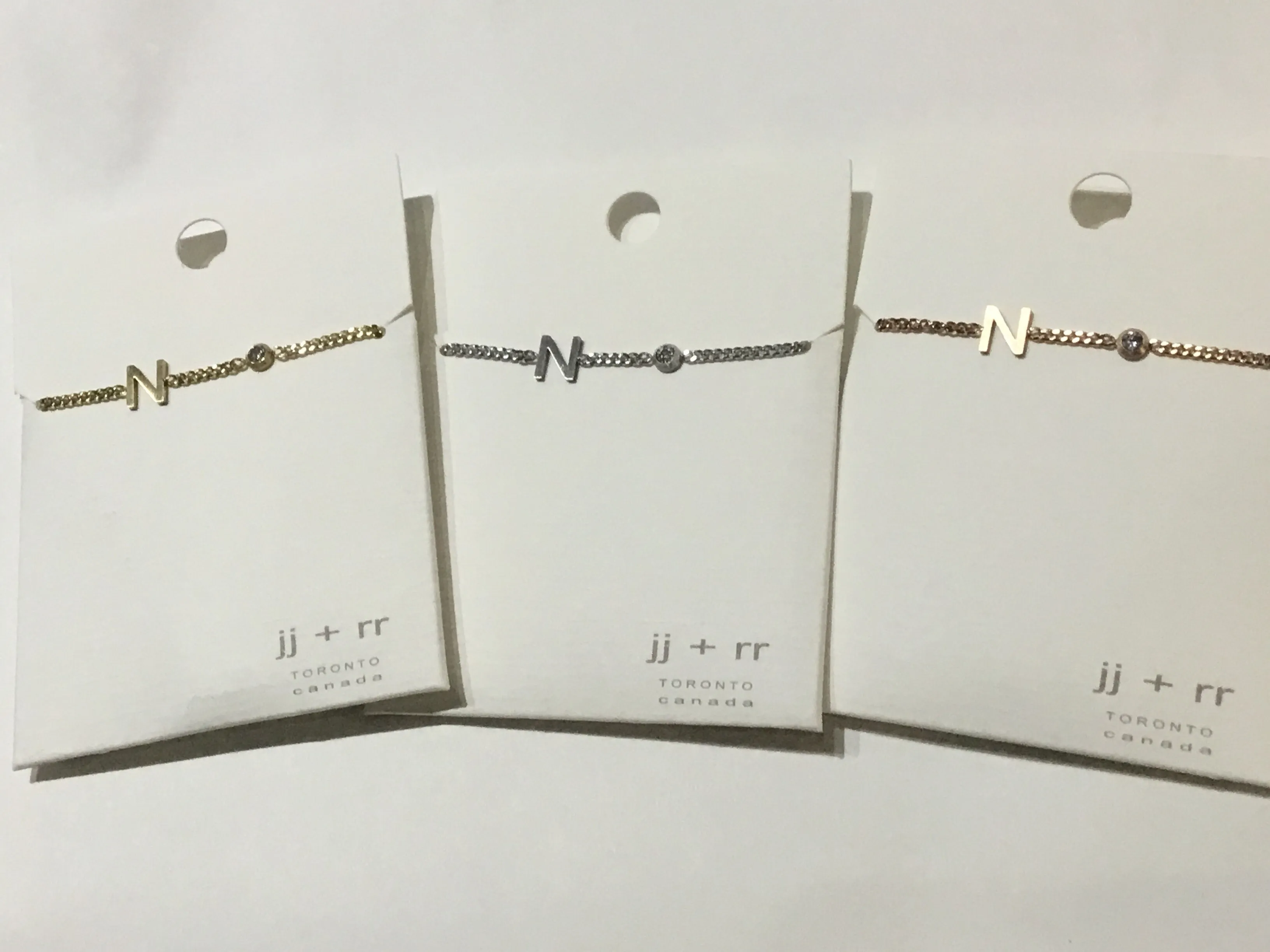 jj+rr - Monogram Bracelet (upper case initial)  Stainless Steel