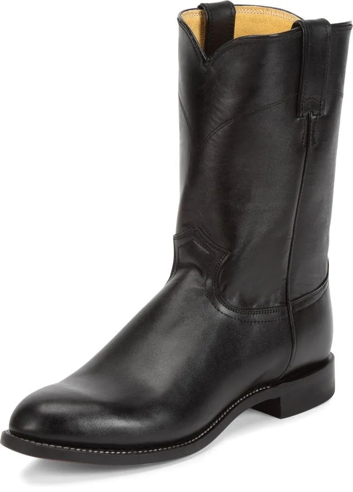 Justin Black Classic Roper Men's Boot