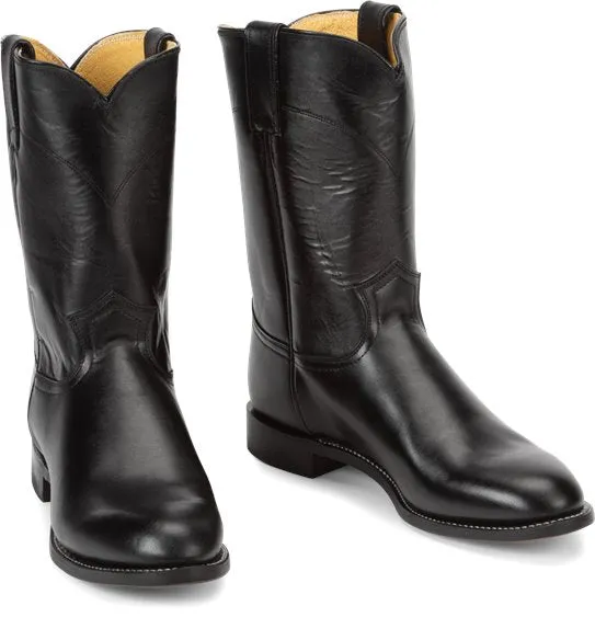 Justin Black Classic Roper Men's Boot