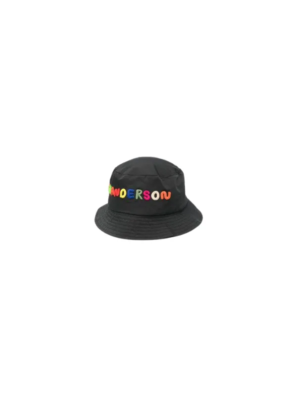 Jw Anderson Bucket Hat Embroidery Logo Black