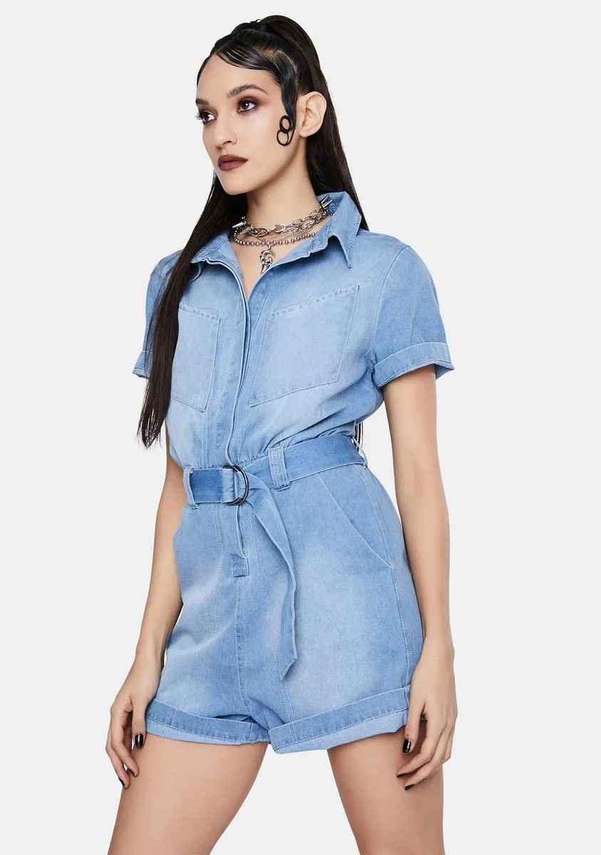 Karla Denim Romper-