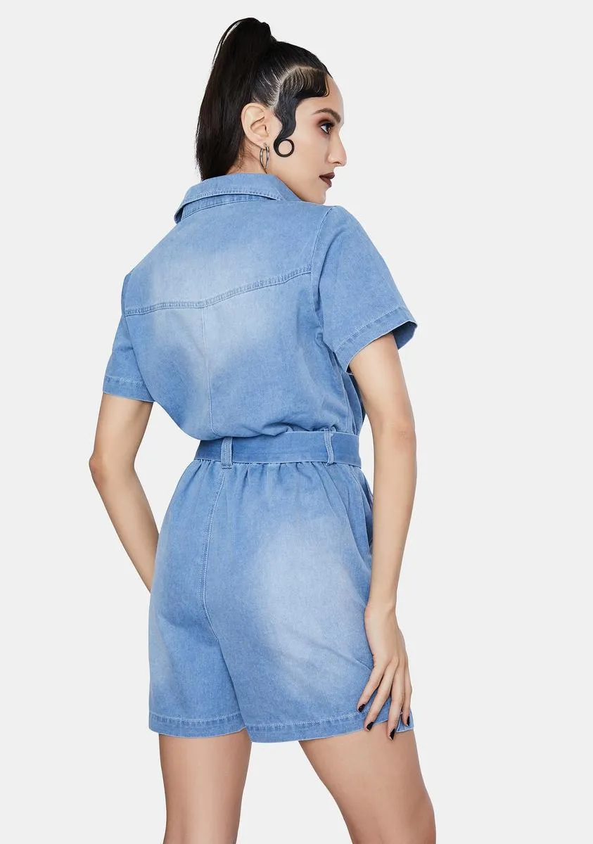 Karla Denim Romper-