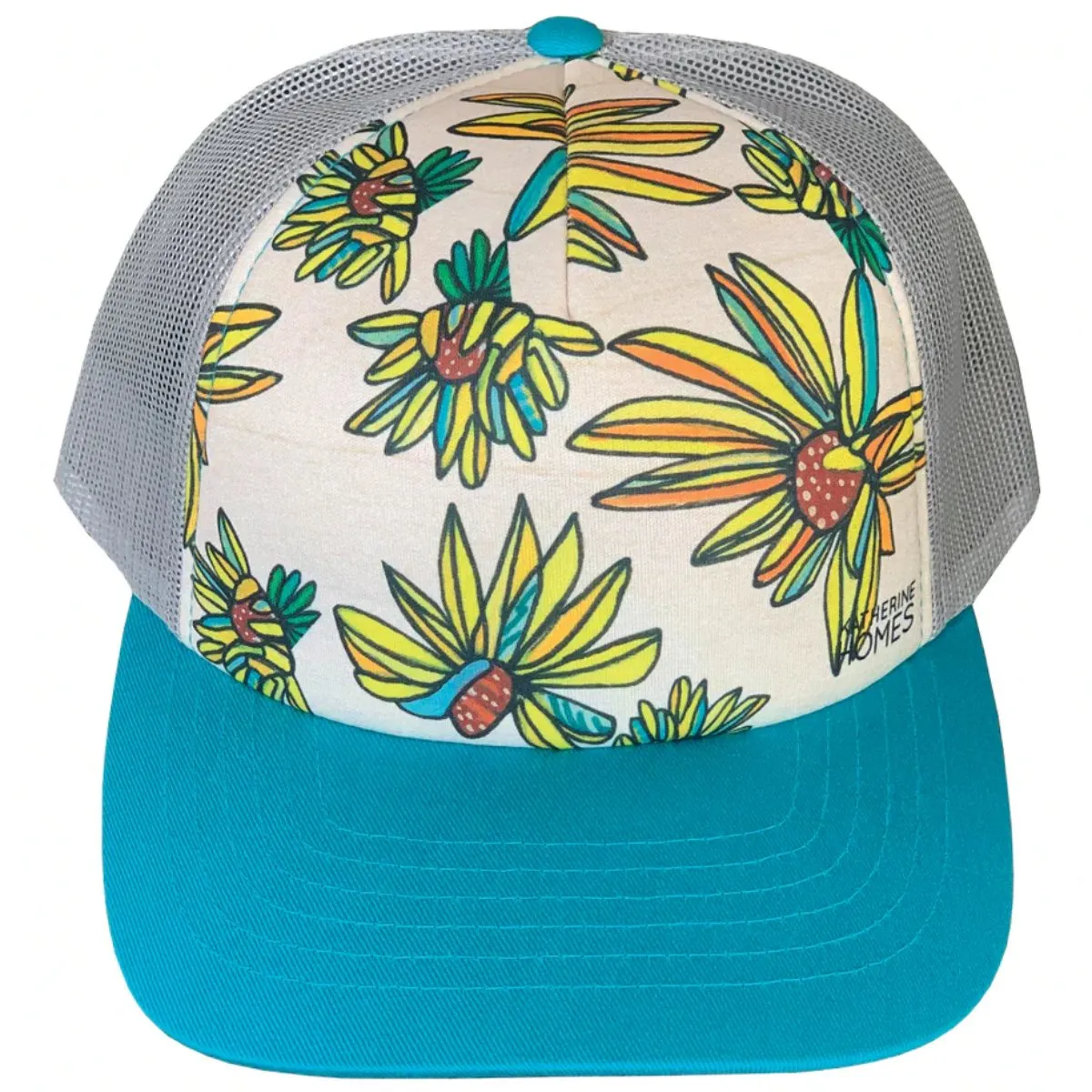 Katherine Homes Whorled Sunflowers Trucker Hat