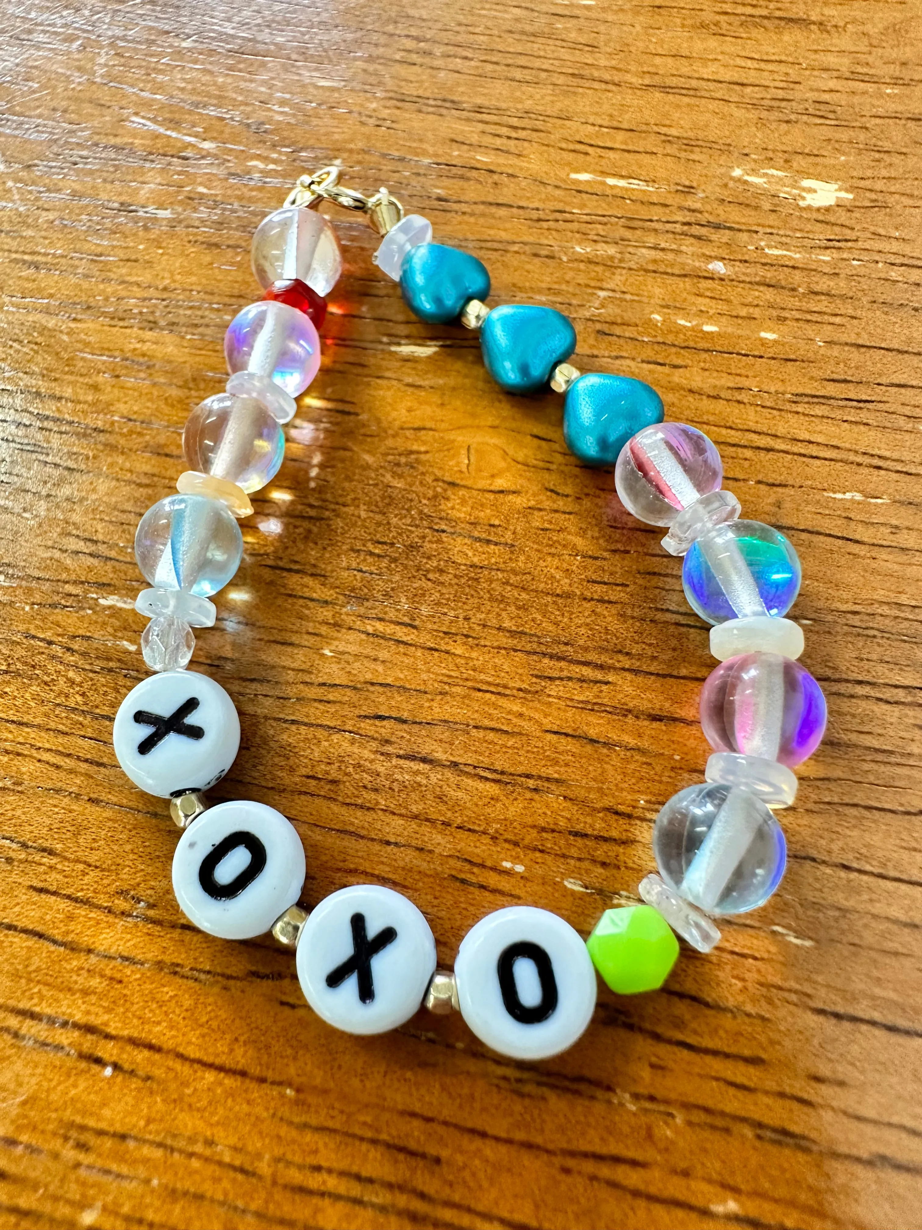 Keiki Size Letters and Gemstones Bracelet