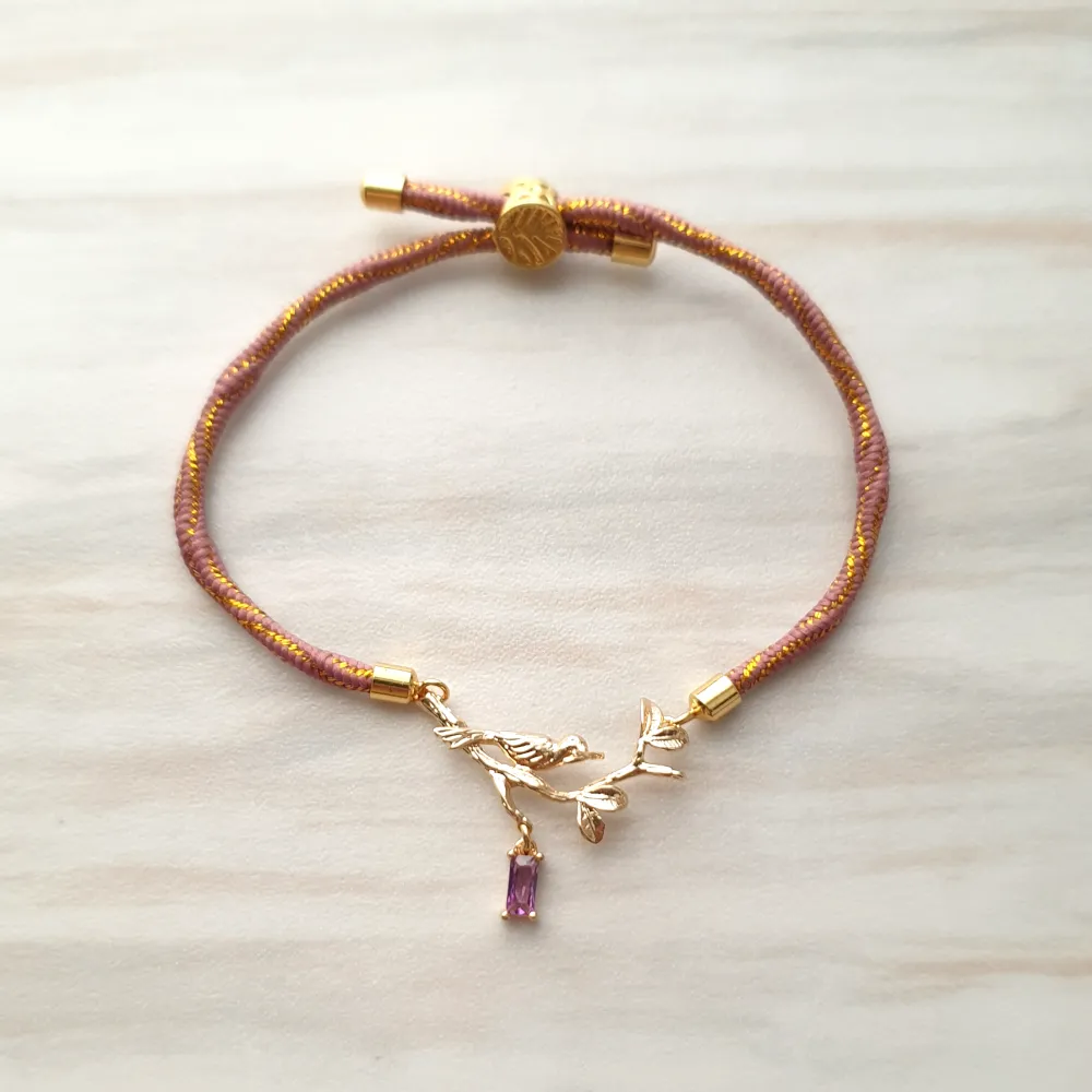 Kelly Mockingjay with Gems Slider Bracelet