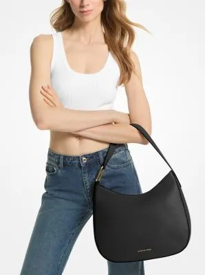 Kensington Large Pebbled Leather Hobo Shoulder Bag