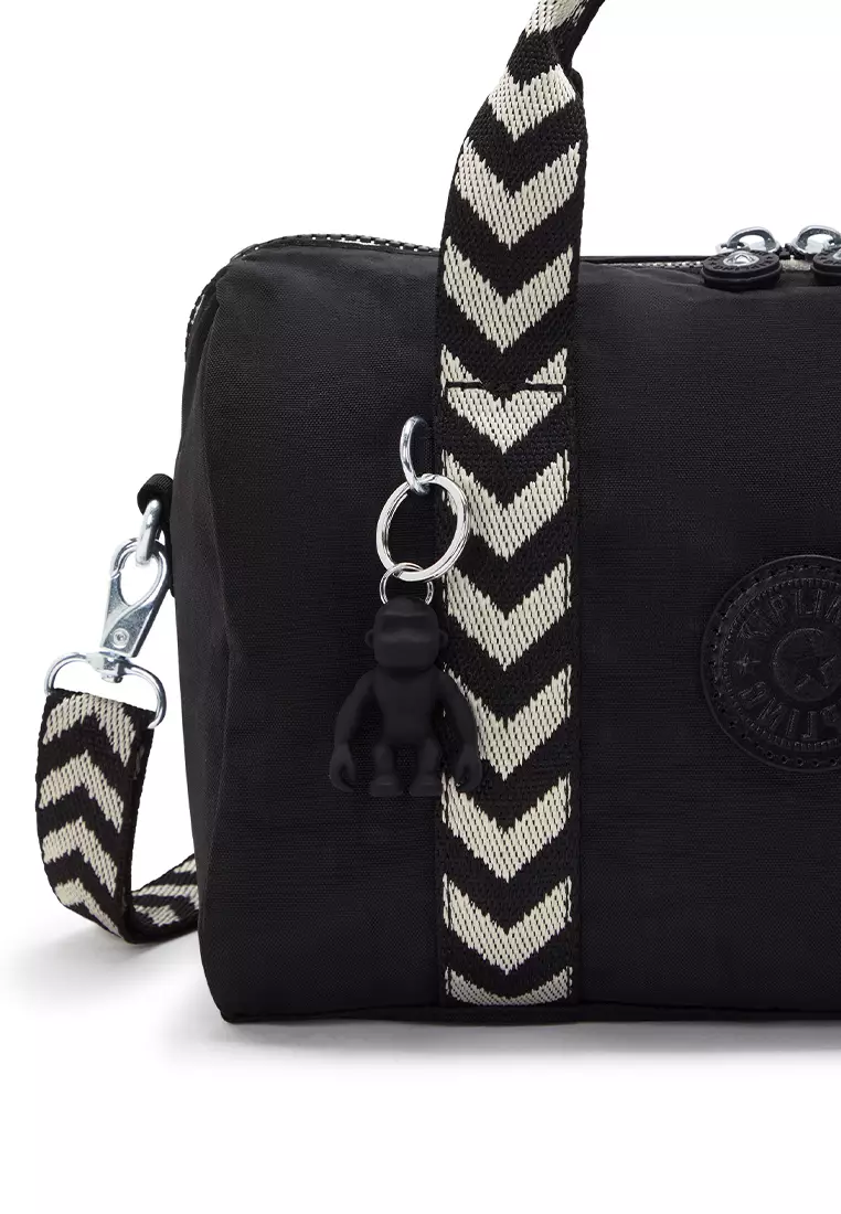 Kipling Kipling BINA M Black Chevron Shoulder Bag