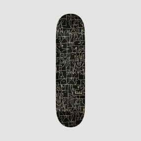 Krooked Flock PP Skateboard Deck Black - 8.5"