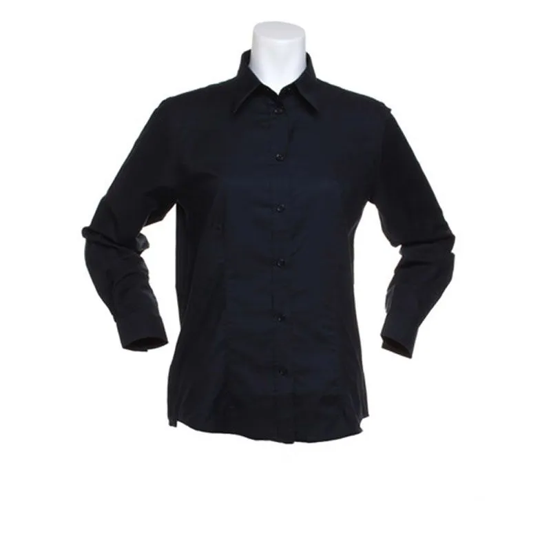 Kustom Kit Womens Workwear Oxford Long Sleeve Blouse