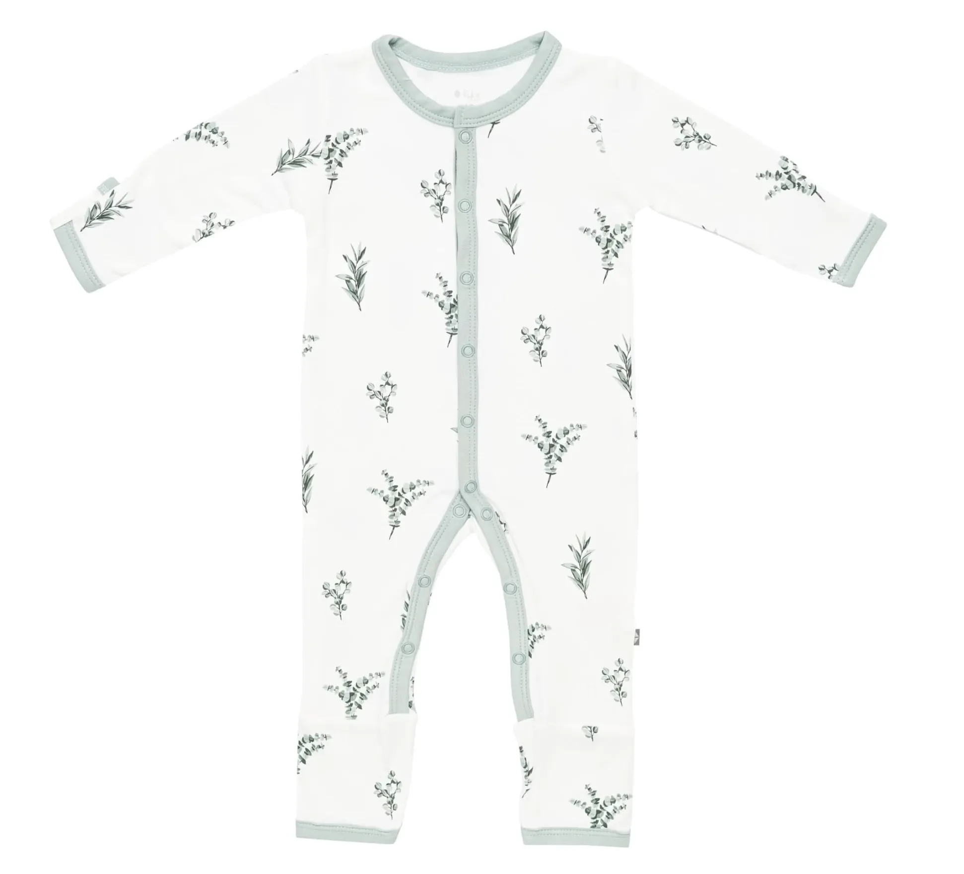 Kyte Snap Romper, Eucalyptus