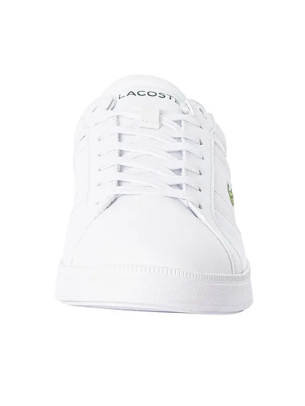 Lacoste Europa Pro 123 1 SMA Leather Trainers - White/Navy