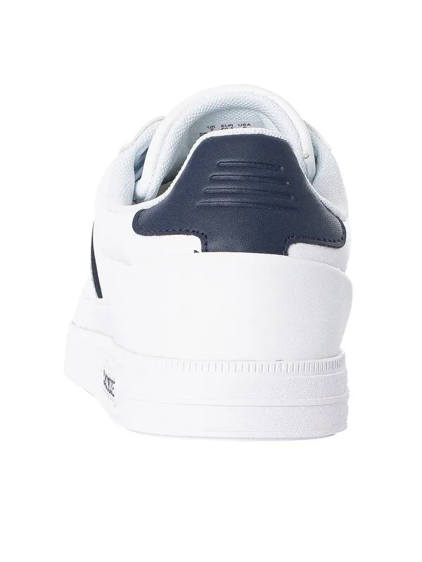 Lacoste Europa Pro 123 1 SMA Leather Trainers - White/Navy