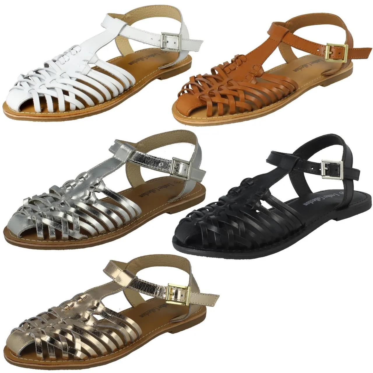 Ladies Leather Collection Summer Beach Holiday Sandals F0R0455