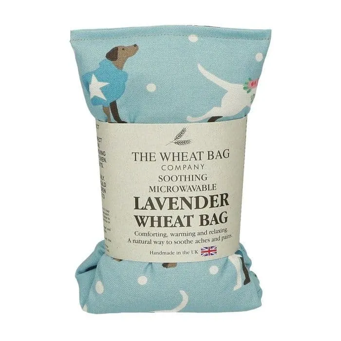 LAVENDER WHEAT BAG BLUE DOG