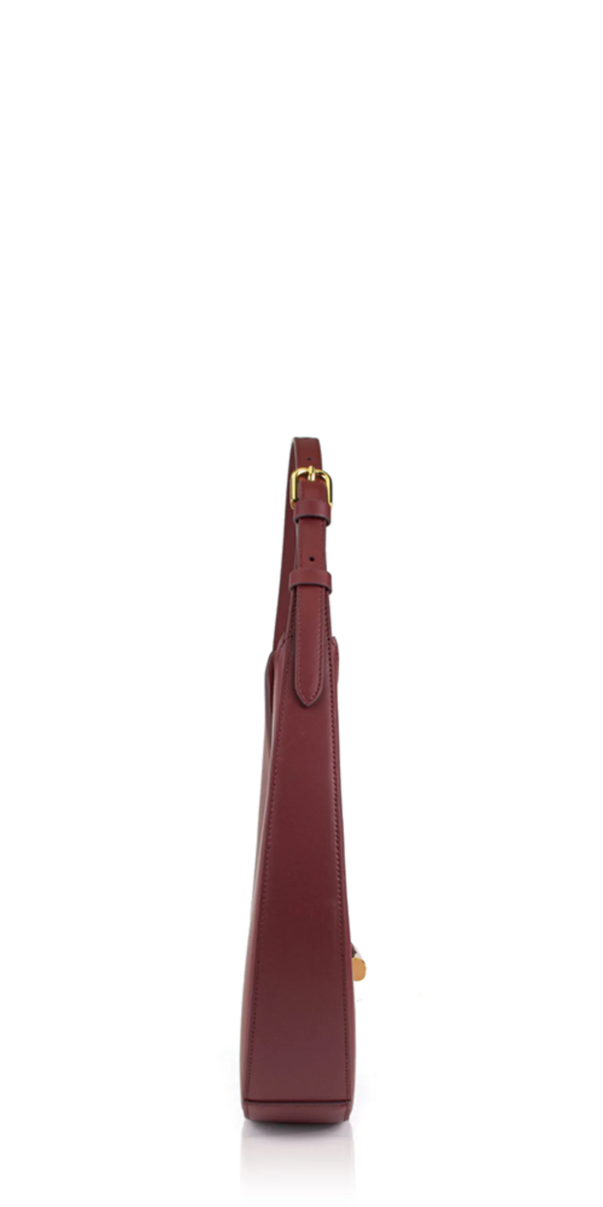 Leather Moon Shoulder Bag - Barolo