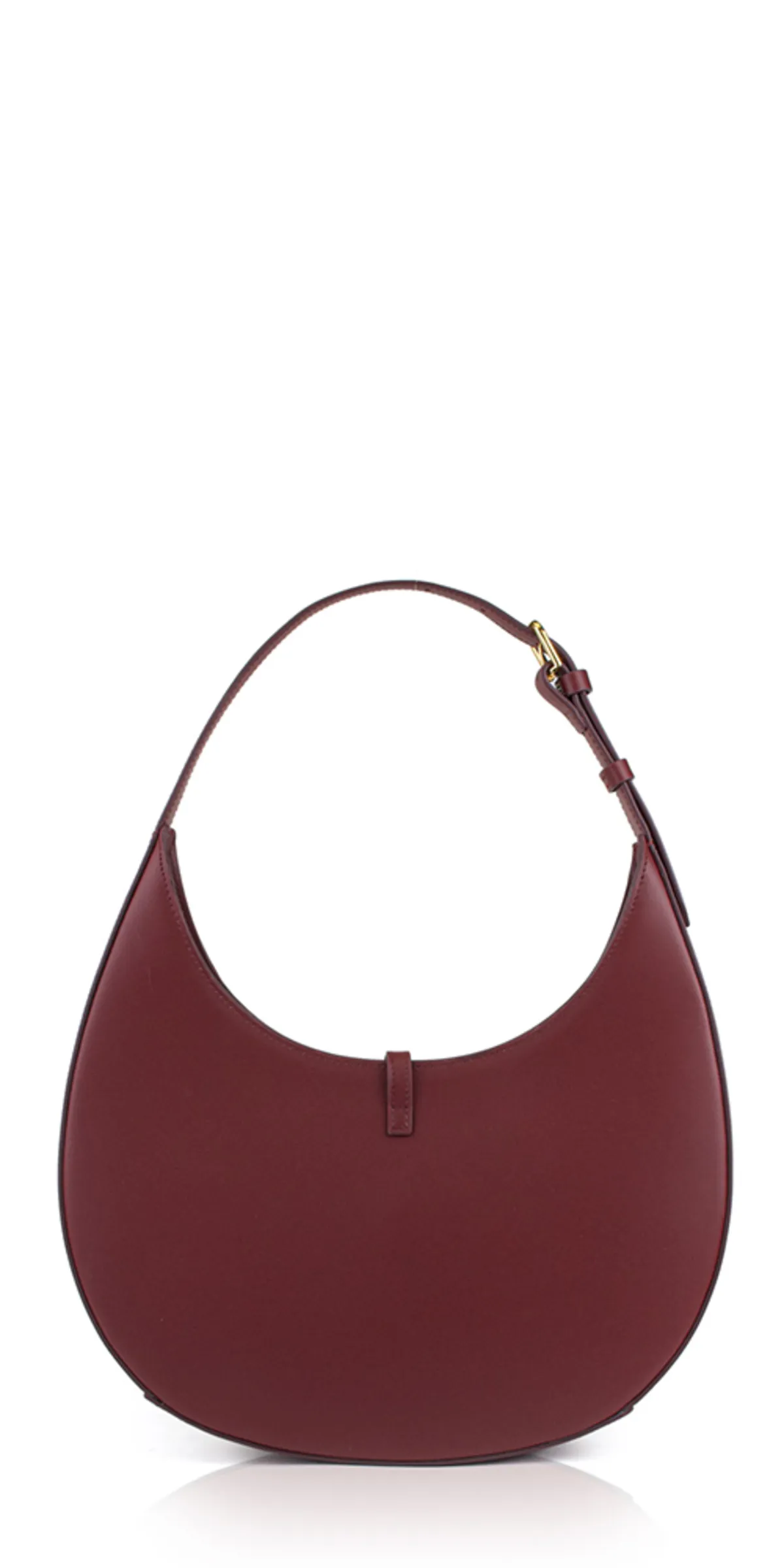 Leather Moon Shoulder Bag - Barolo