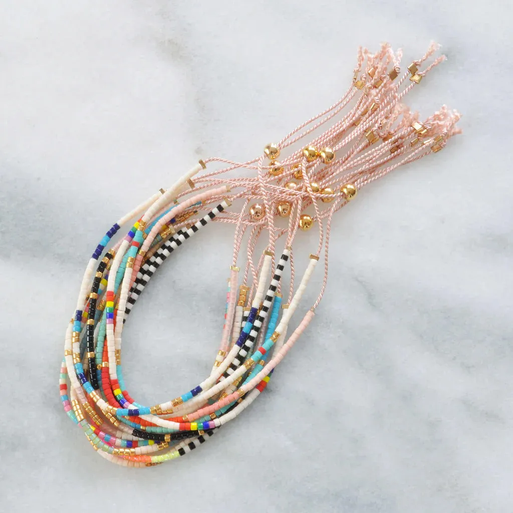 Libby And Smee Beaded String Bracelet Sunset