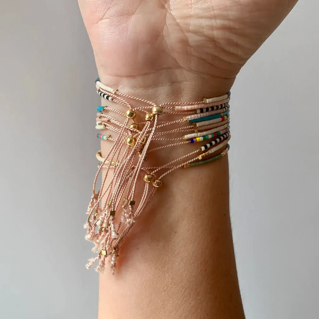 Libby And Smee Beaded String Bracelet Sunset