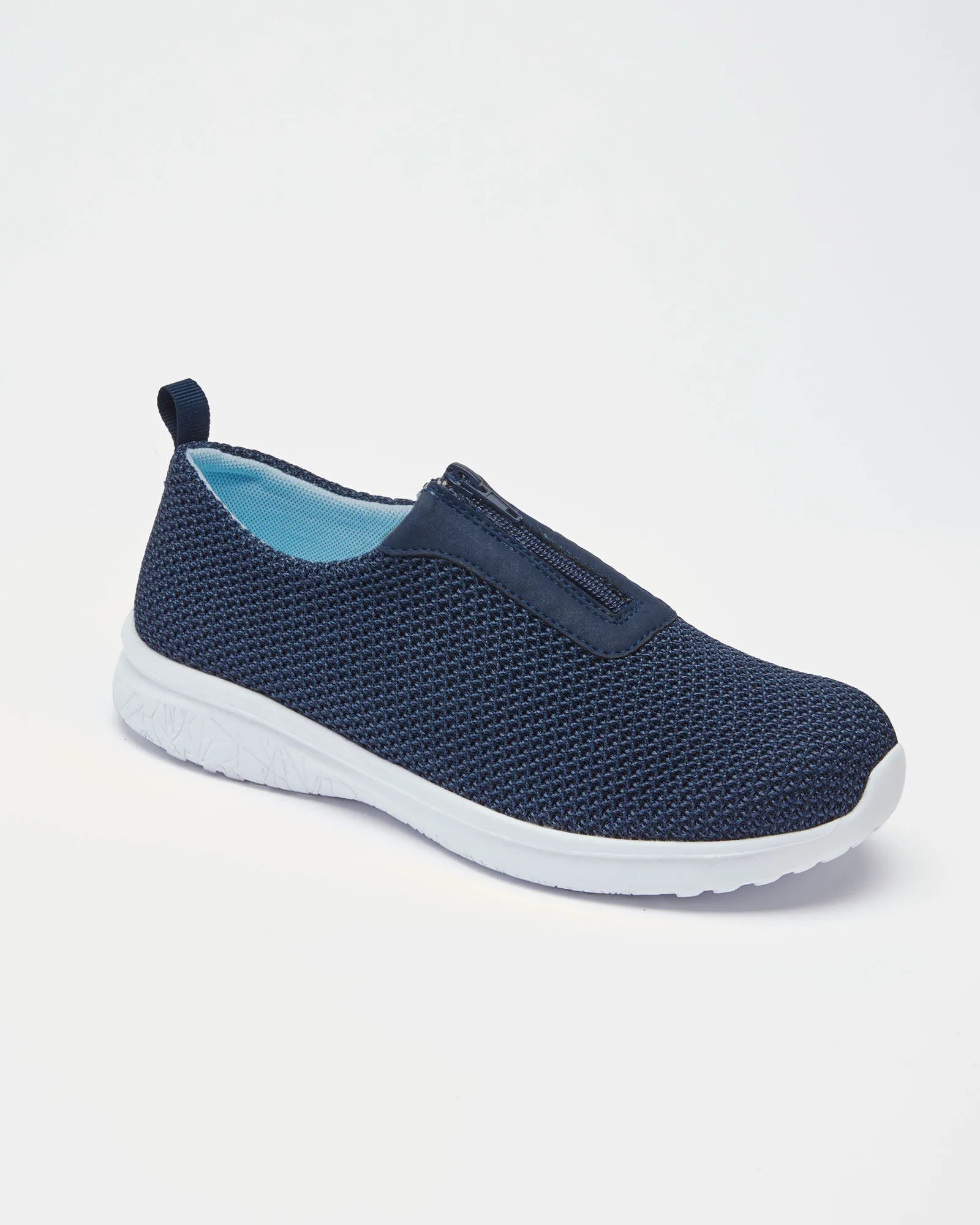 Lightweight Memory Foam Zip-Front Trainers