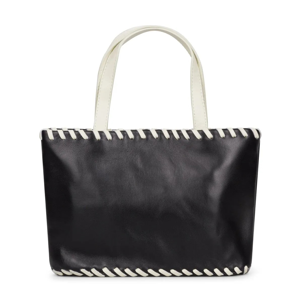 Little Laila Leather Bag - Black/Ivory