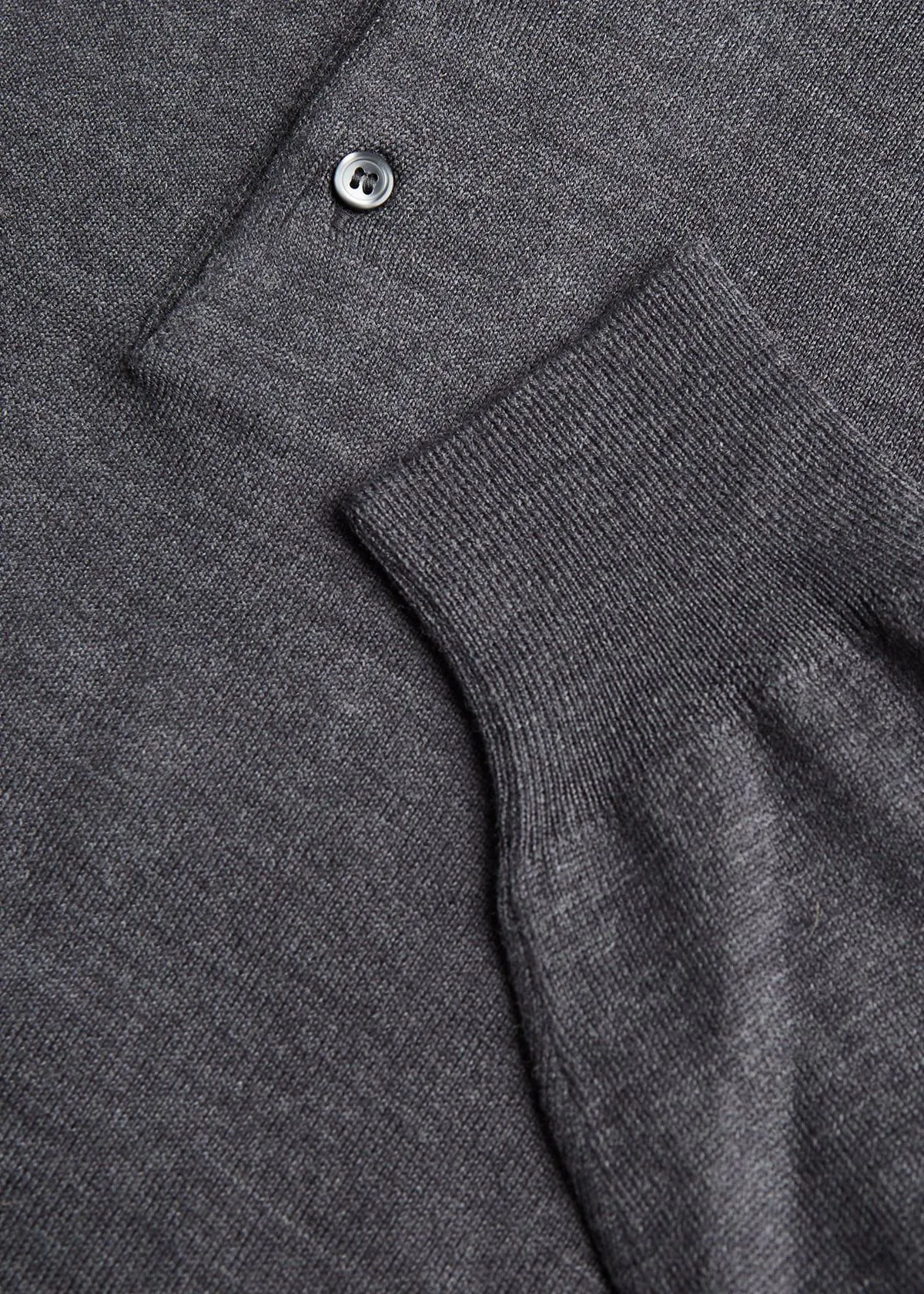 Long Sleeve Merino Wool Polo Shirt