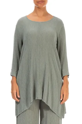 Longer Edge Sage Silk Viscose Tunic