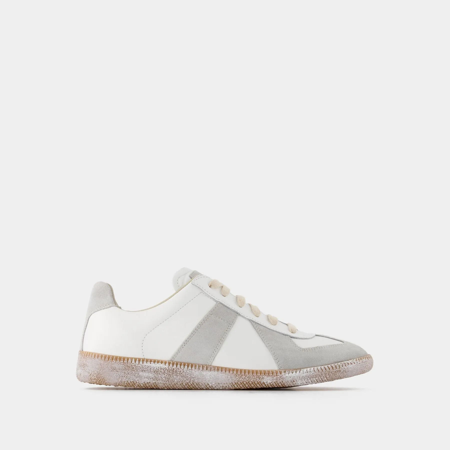 Maison Margiela  Replica Low Top Sneakers in White Leather