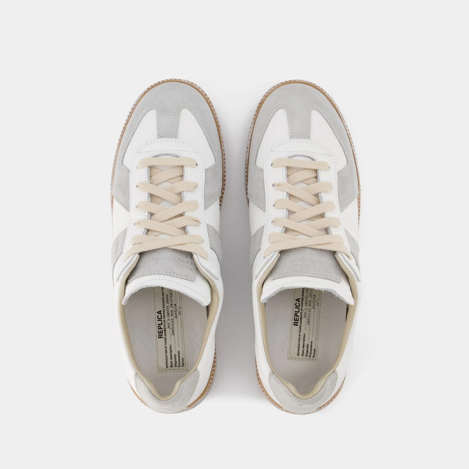 Maison Margiela  Replica Low Top Sneakers in White Leather