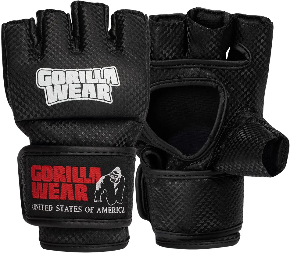 Manton MMA Gloves (With Thumb) - Black/White - S/M Gorilla Wear