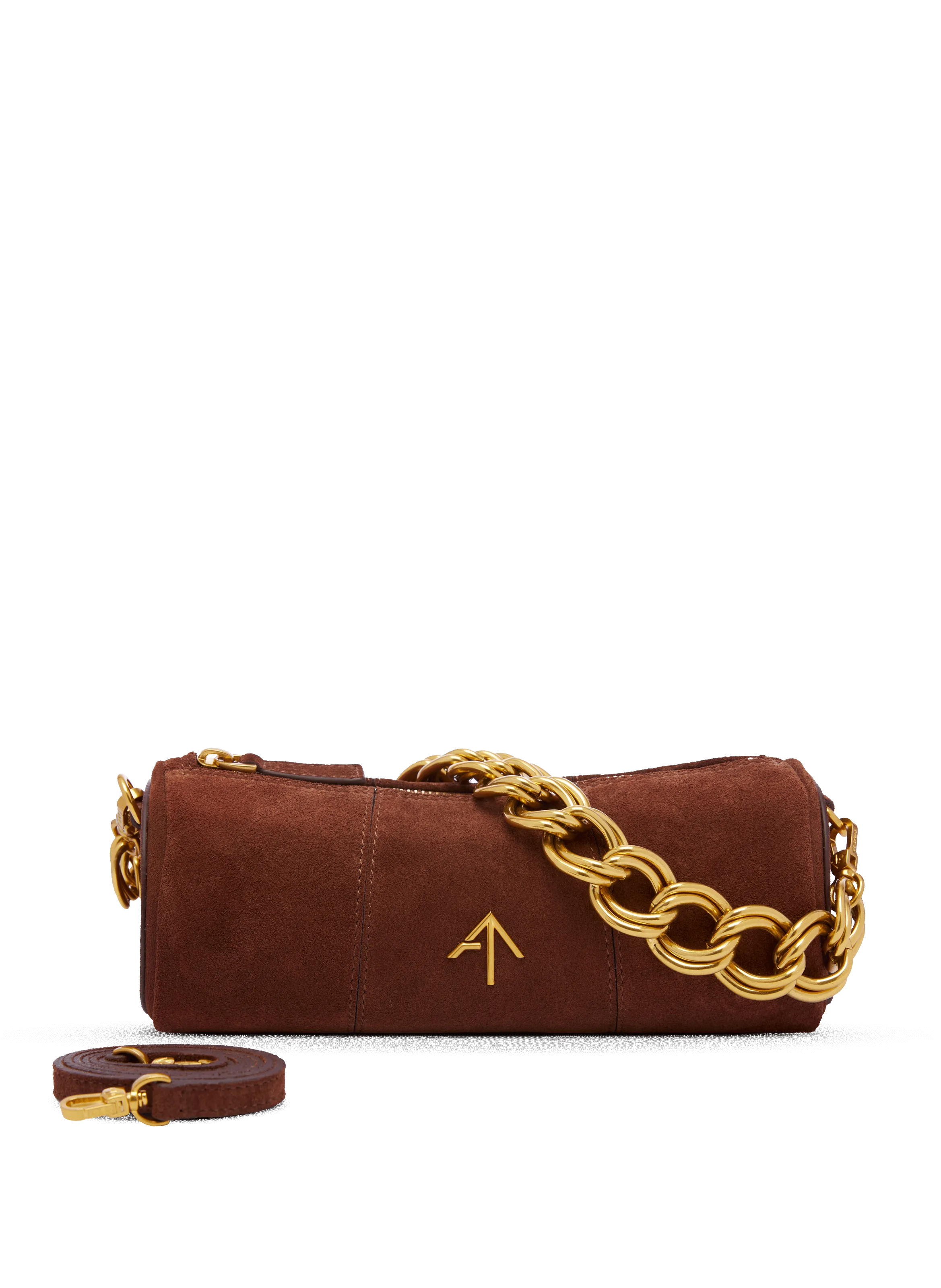 Manu atelier  Mini Cylinder leather bag  - Brown