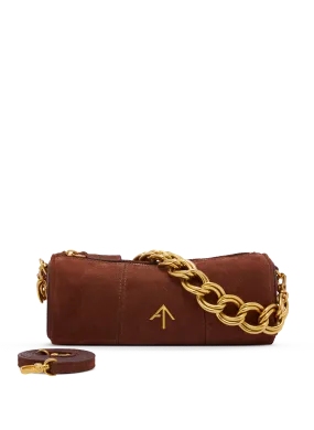 Manu atelier  Mini Cylinder leather bag  - Brown